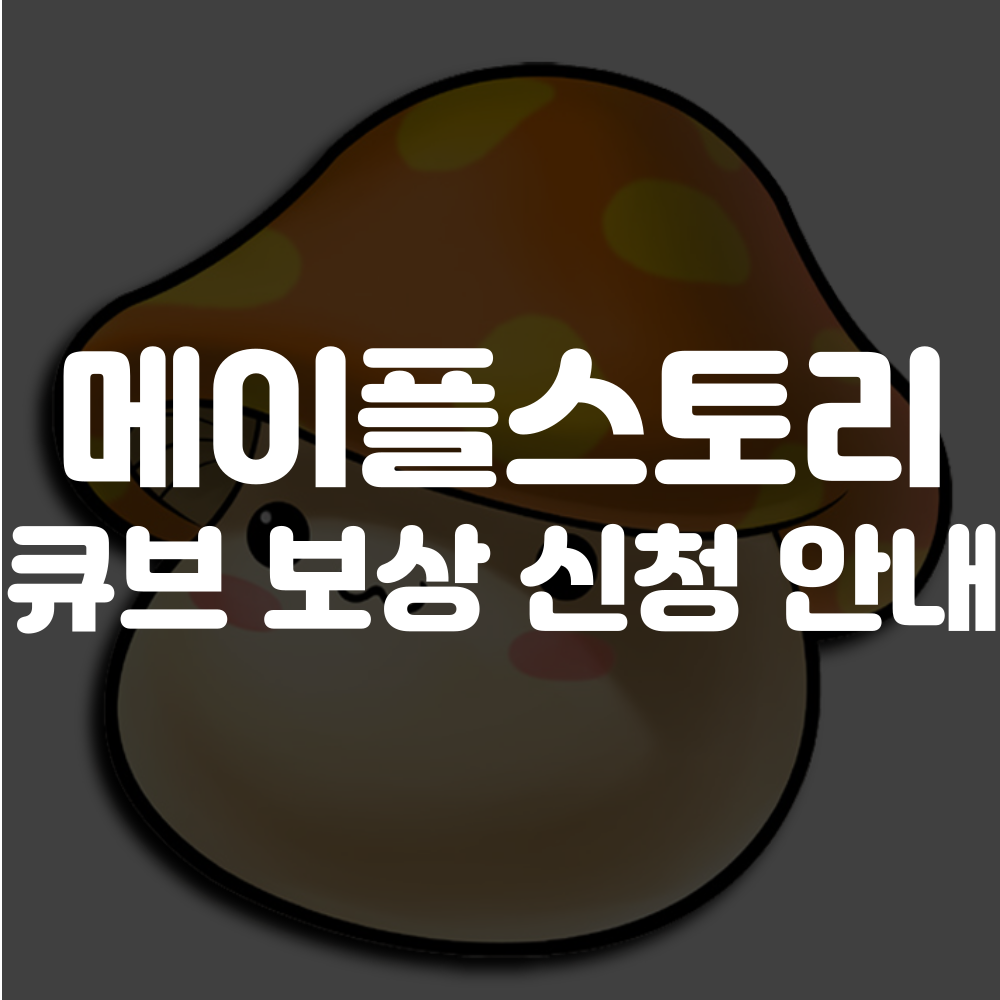 넥슨 메이플스토리 큐브 보상 신청