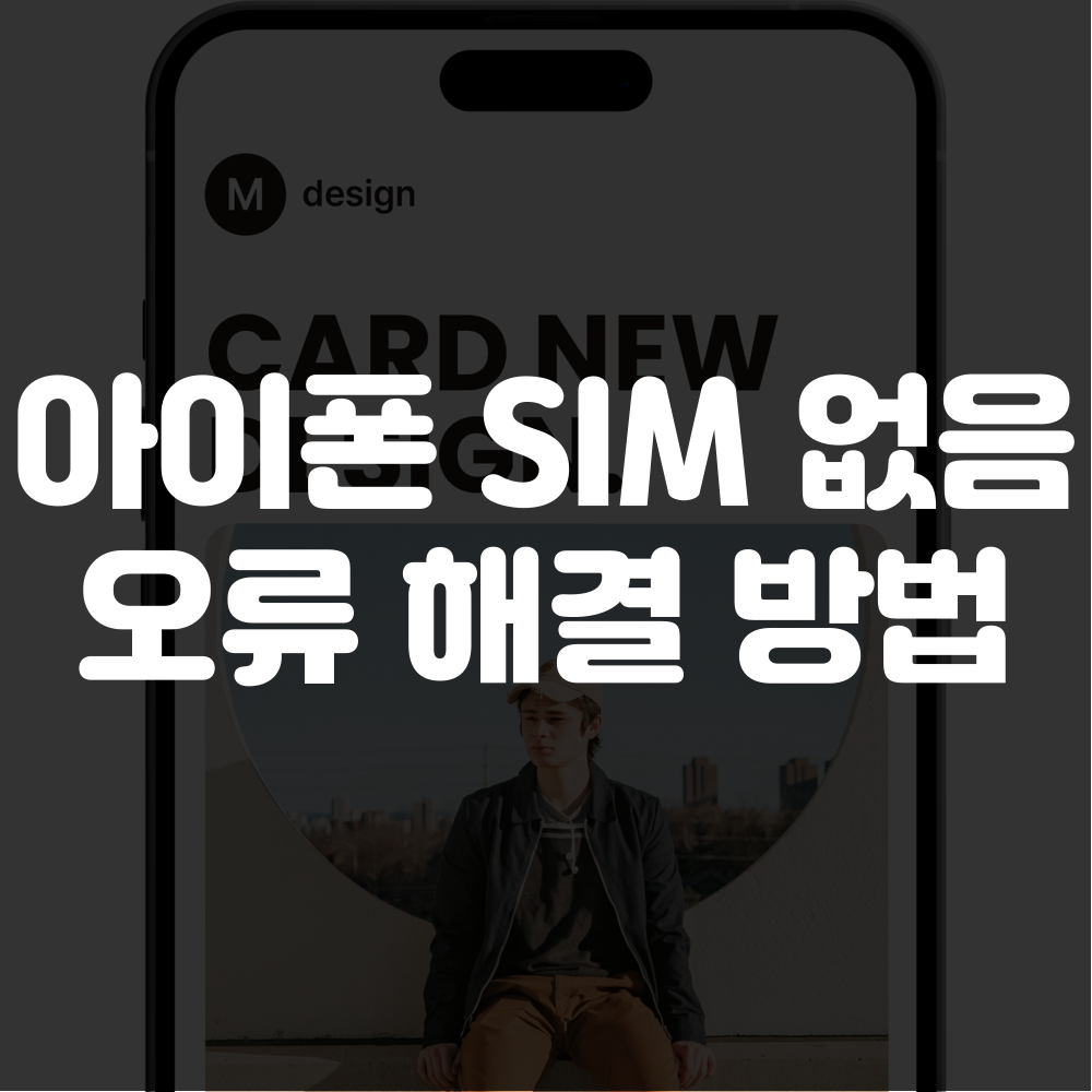 아이폰 sim 없음 오류 해결 방법