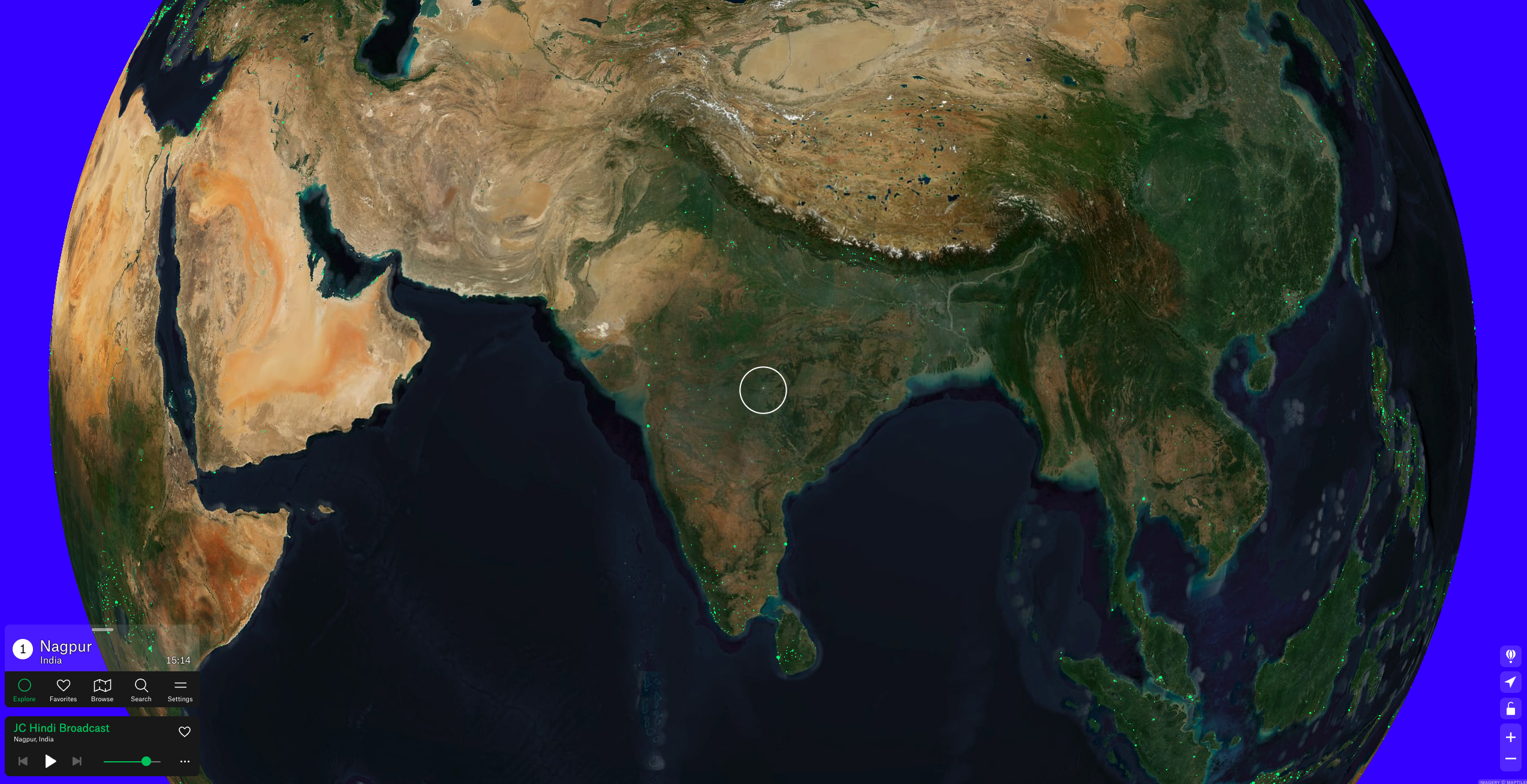 알아두면 유용한 사이트 Radio Garden 이미지