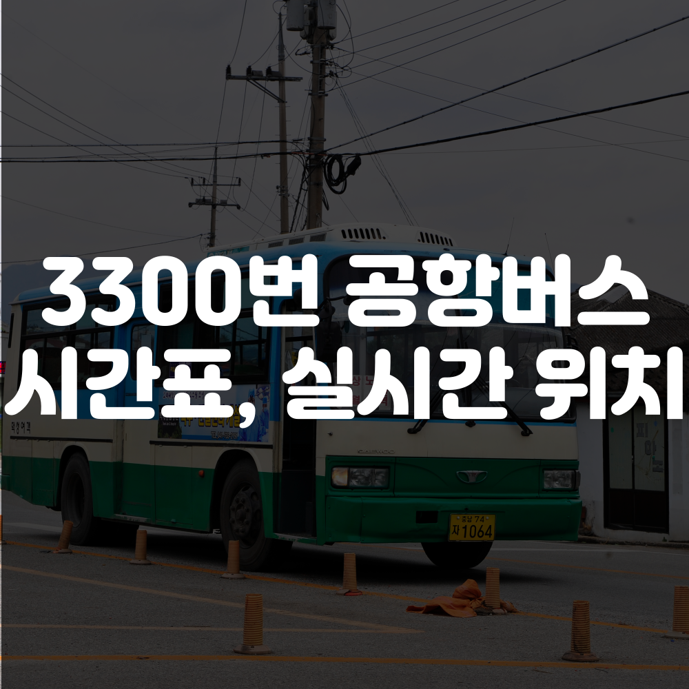 일산 3300번 공항버스 시간표, 실시간 위치