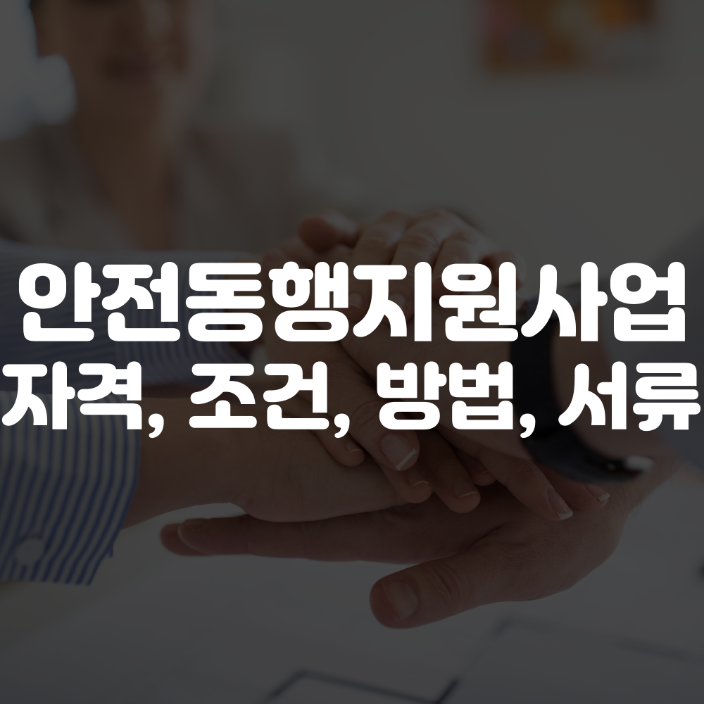 안전동행지원사업 신청 자격