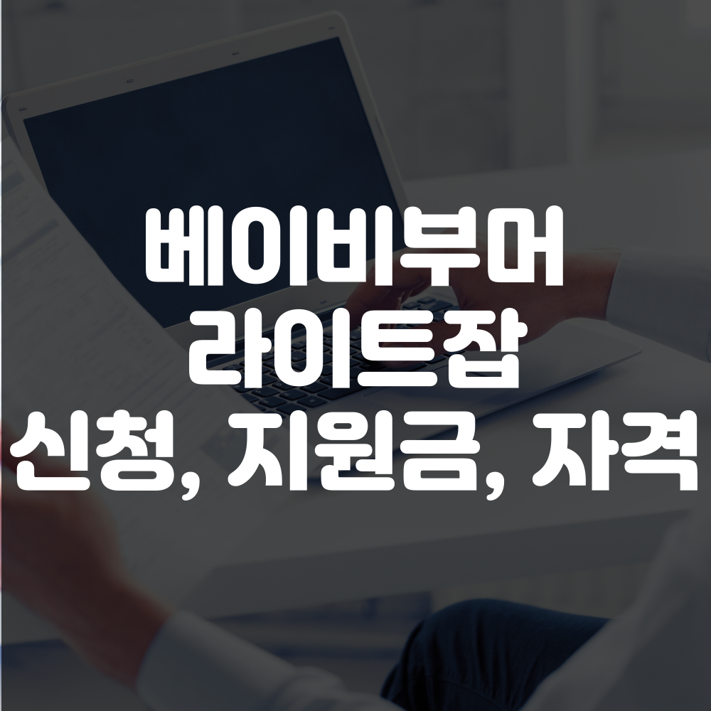 베이비부머 라이트잡 신청, 지원금, 자격, 일정 안내 이미지
