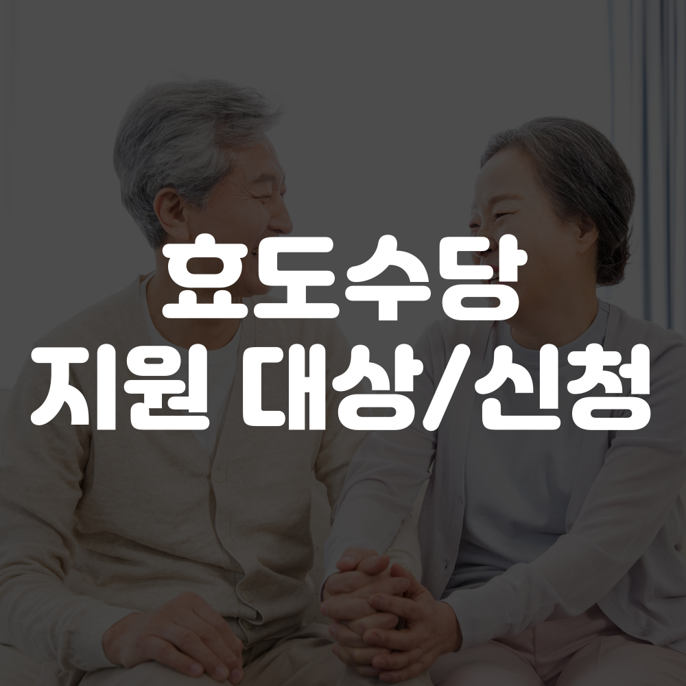 효도수당 신청방법 및 지원대상 안내