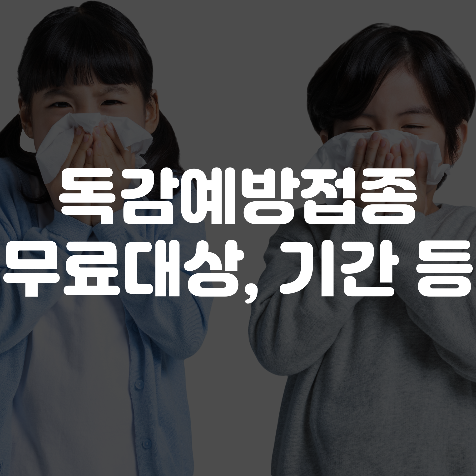 무료 독감예방접종 무료대상연령 및 기간 대상자 총정리