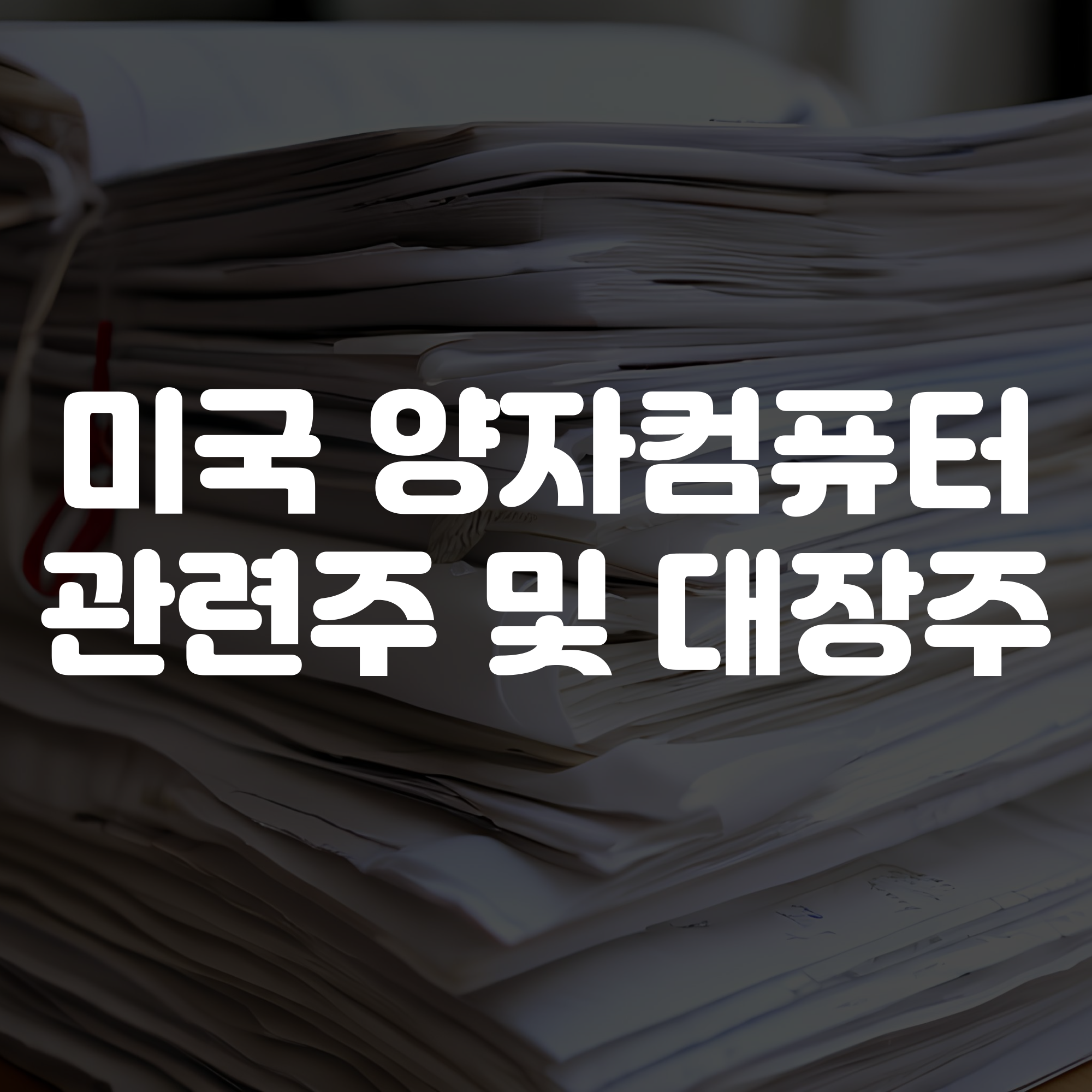 미국 양자컴퓨팅 관련주 및 대장주