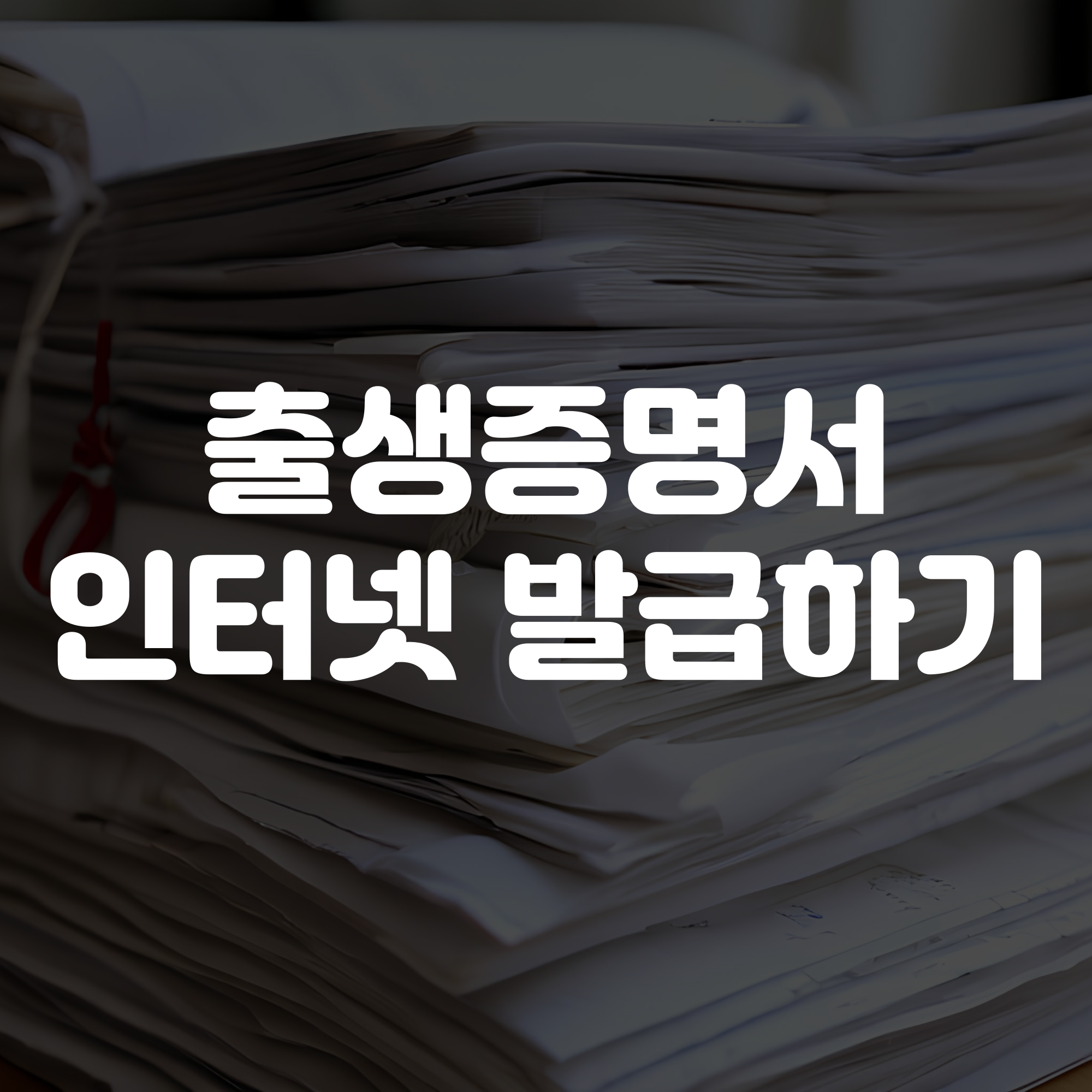 출생증명서 인터넷발급 방법 가이드