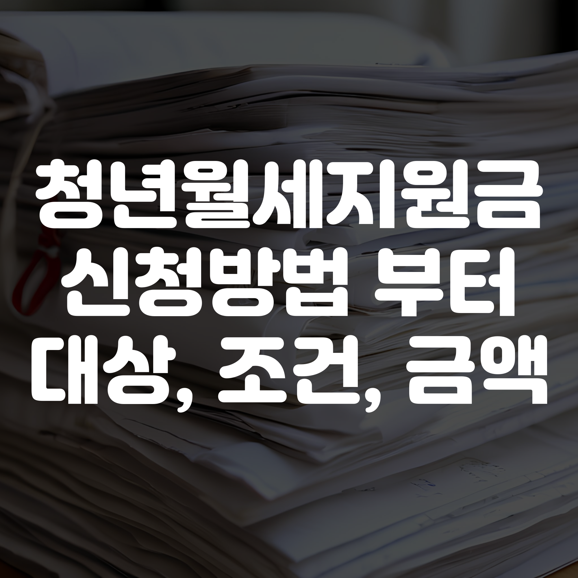 청년월세지원금 신청방법부터 대상 조건 및 금액까지 안내